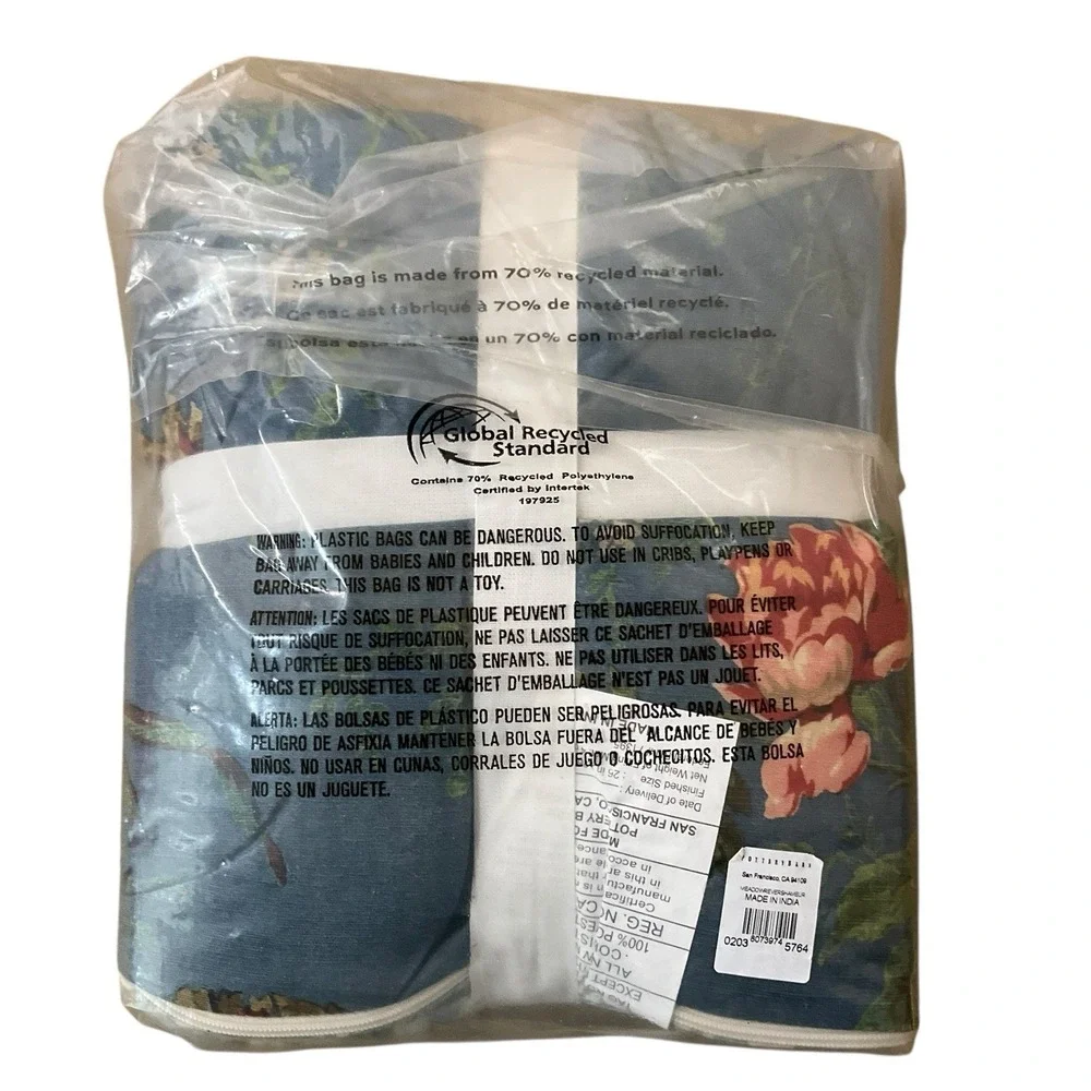 Pottery Barn Set of 2 Reversible Pillow Shams Euro 26